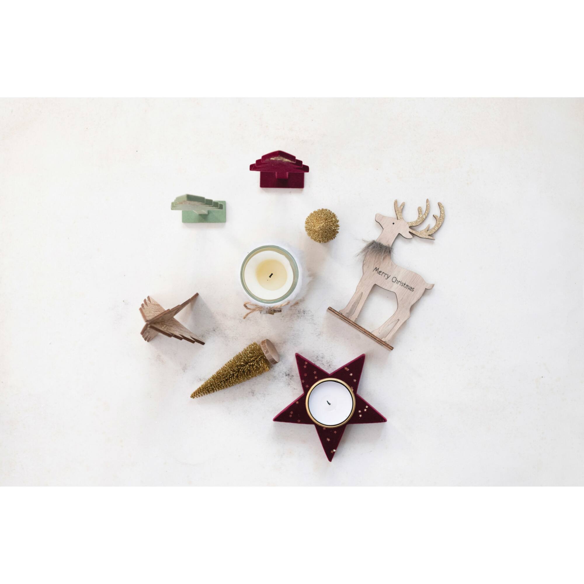 Hello Honey® 13 Piece Faux Fur & Star Candle & Woodland Icons Candle Garden Kit